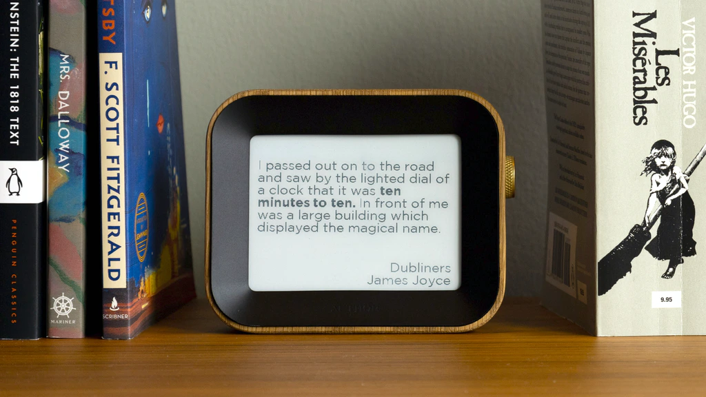 Author Clock tells time with quotes from novels