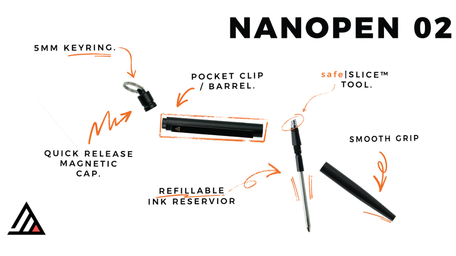 NanoPen durable mini EDC pen