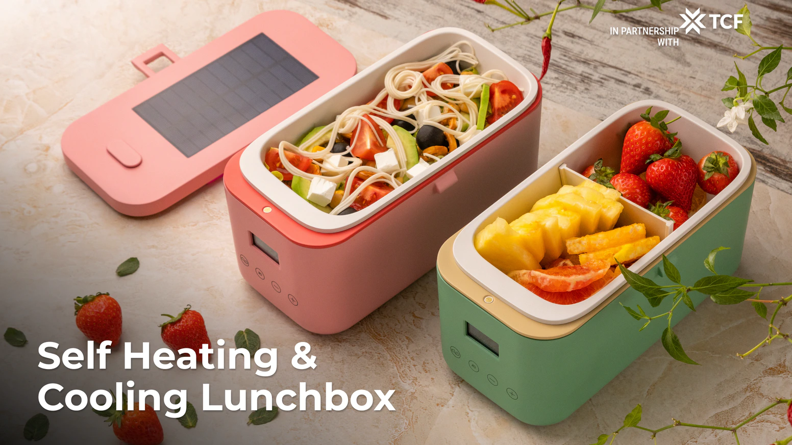 SunnySide lunch box solar-powered heating & cooling
